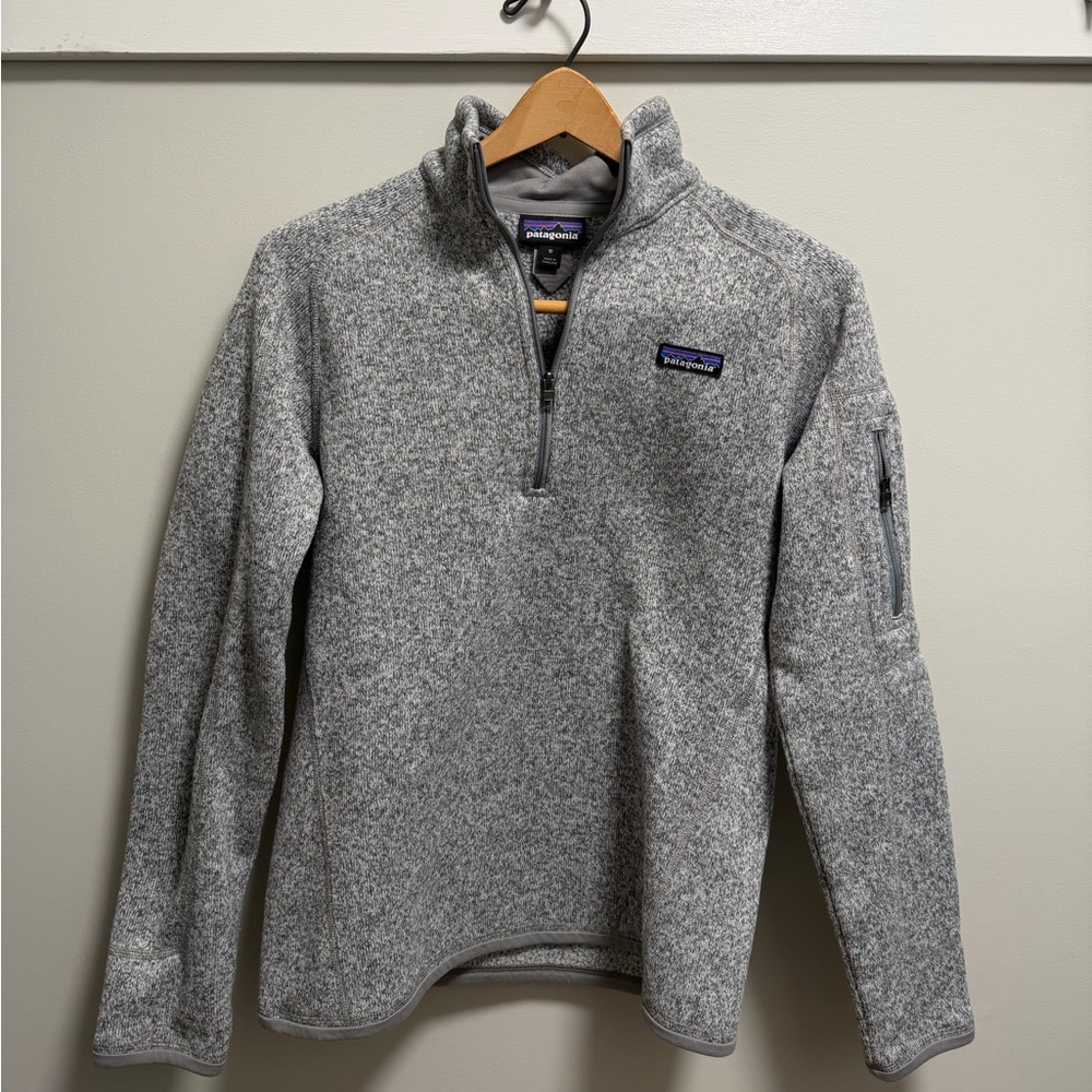 Patagonia Women’s Better Sweater Heather Gray Quarter-Zip Pullover